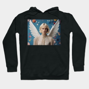 Angel on blue screen Hoodie